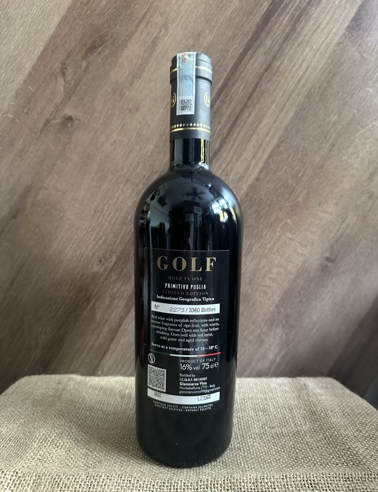 Rượu vang Golf – Primitivo del Salento <5% ABV*